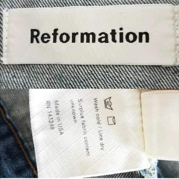 WOMENS REFORMATION DIXON DENIM  JEAN JACKET -L- NWT ! - ⭐️💥🥳 HOST PICK!!⭐️💥🥳 - Picture 5 of 5